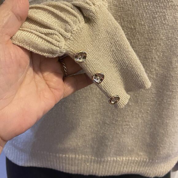 Nanette Gold Mock Turtleneck Sweater Small - Picture 5 of 8